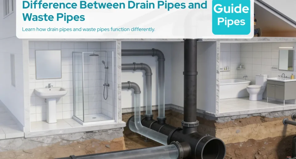 Difference Between Drain Pipes and Waste Pipes