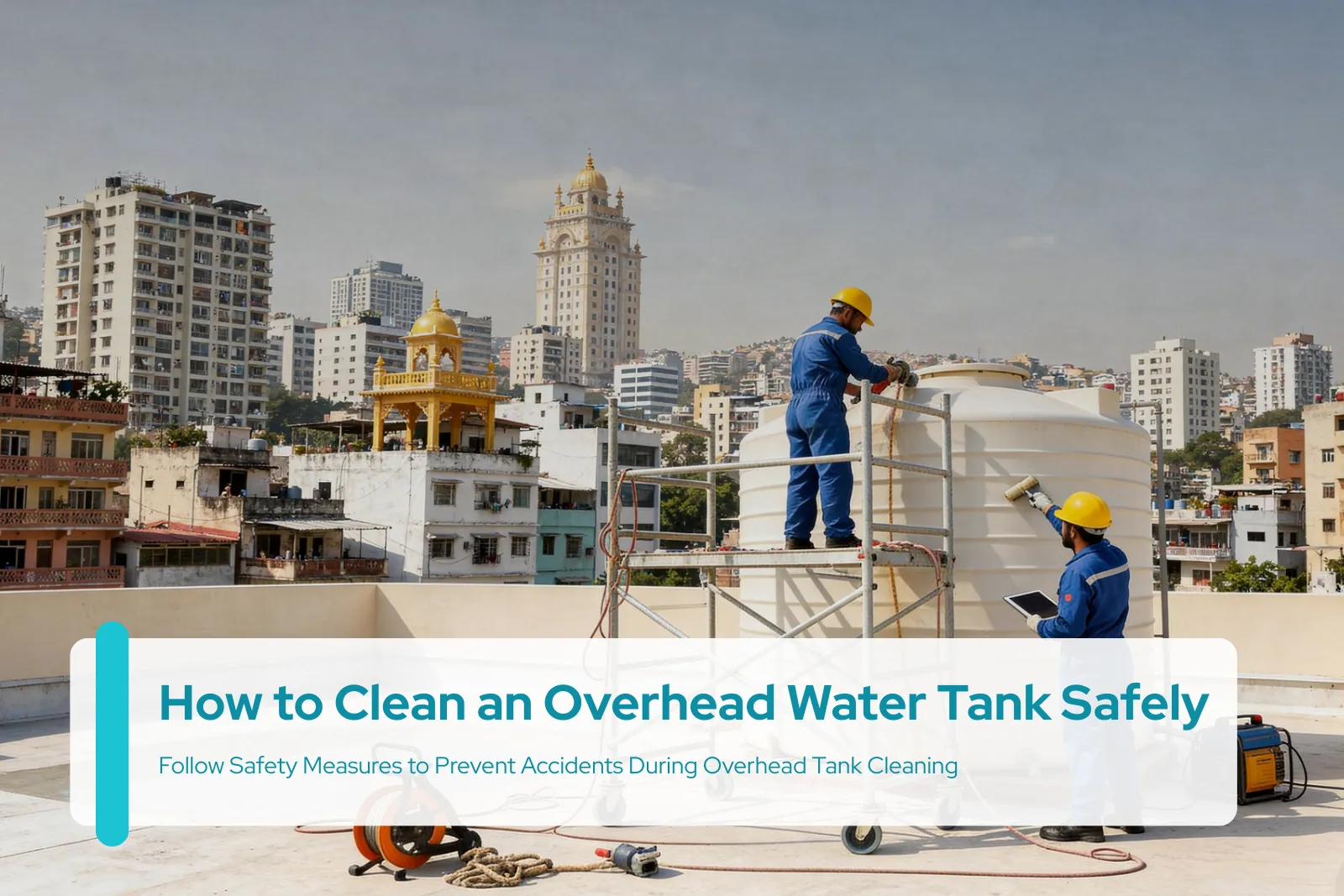 How to Clean an Overhead Water Tank Safely
