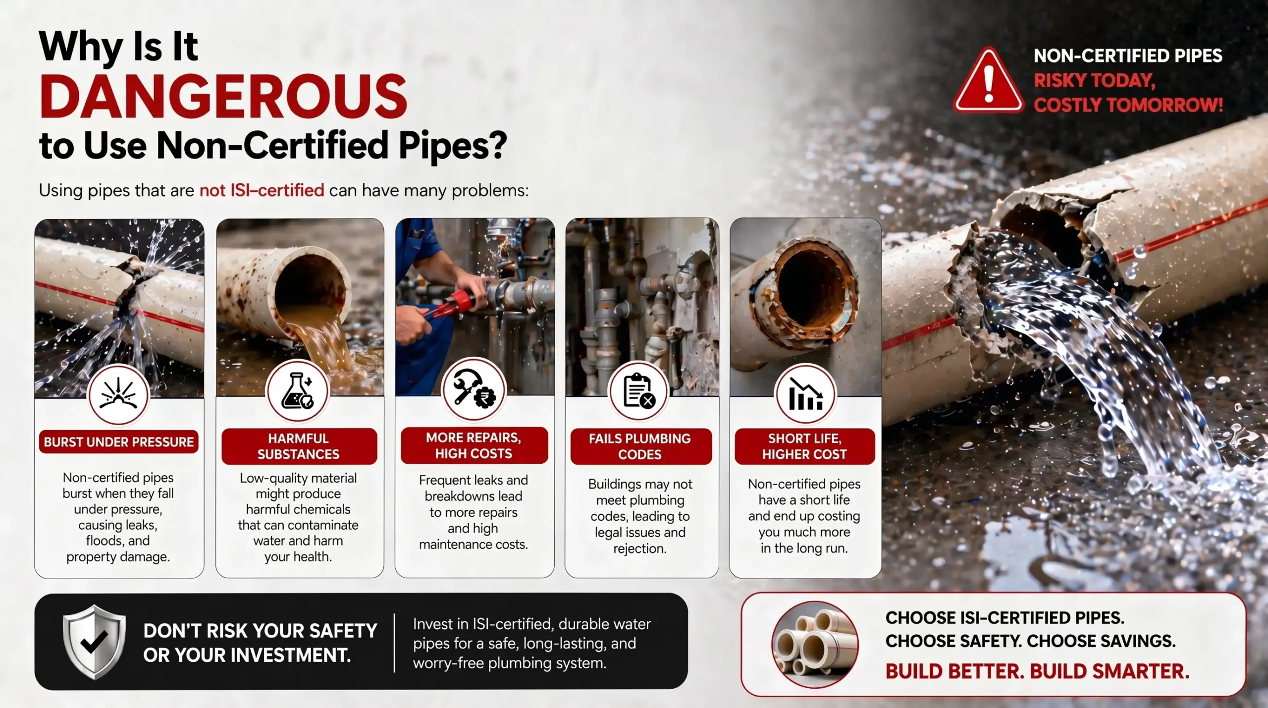 Why Is It Dangerous to Use Non-Certified Pipes?