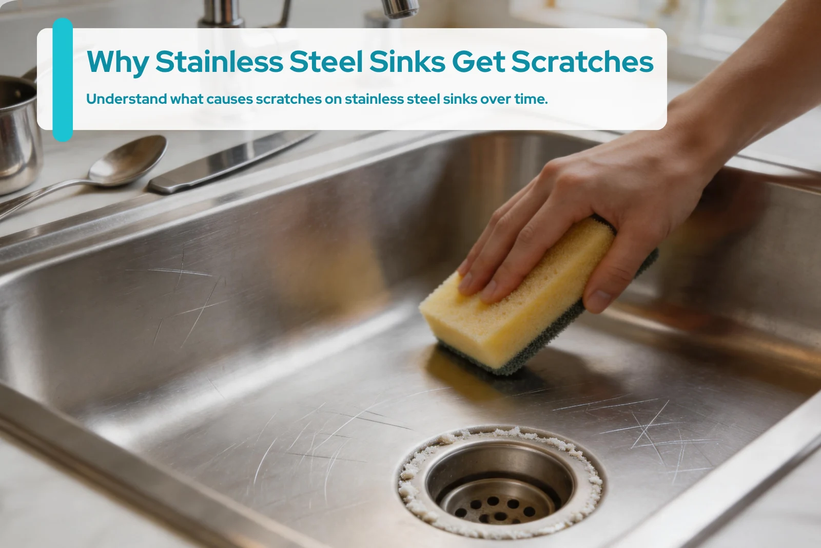 remove scratches from stainless steel sink