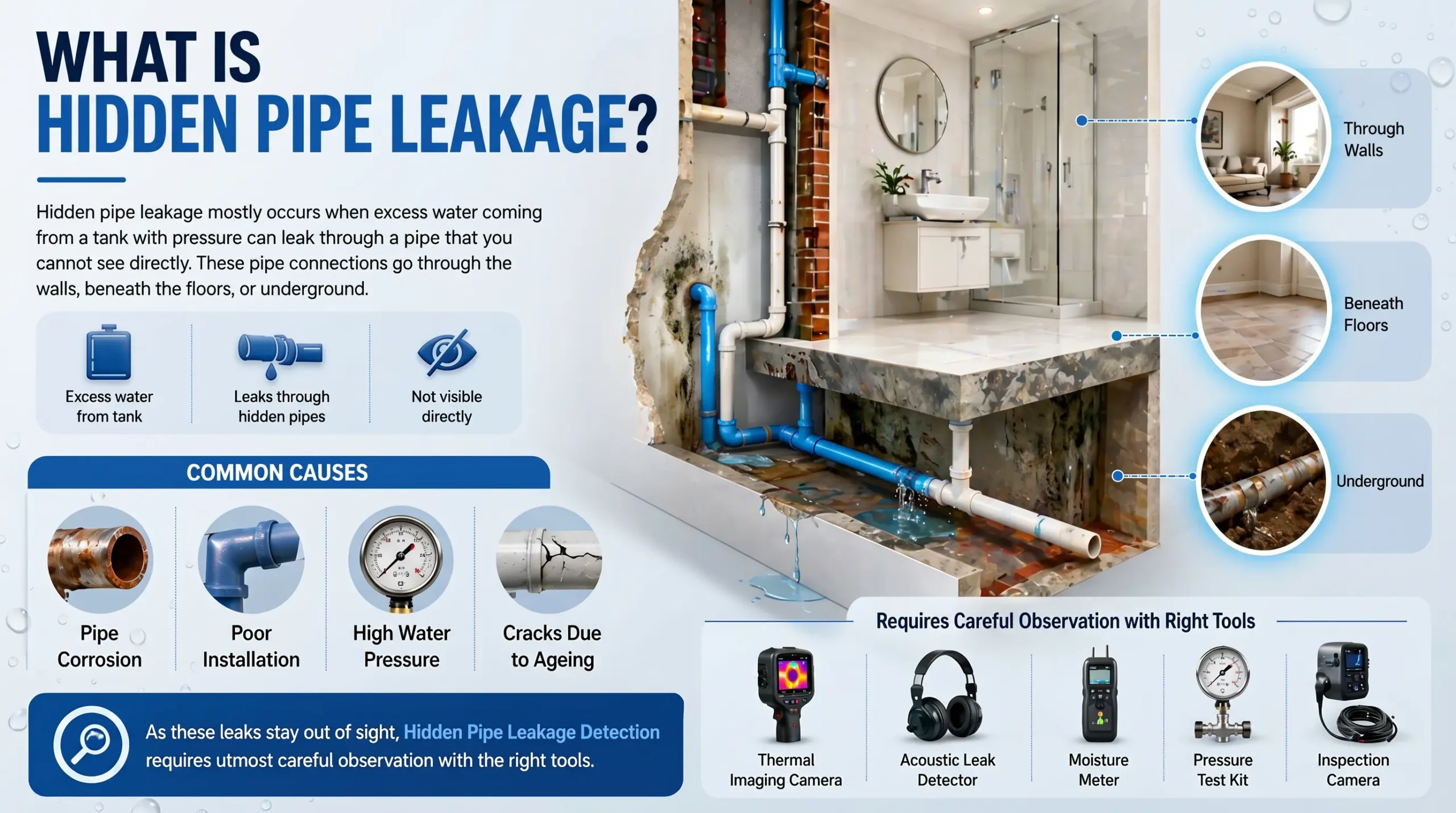 Hidden Pipe Leakage Detection