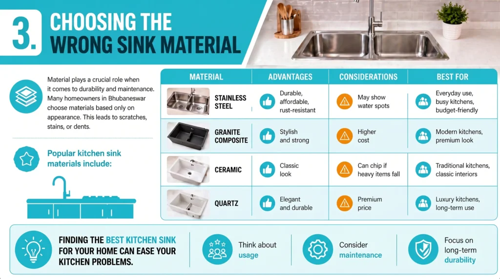 Choosing the Wrong Sink Material
