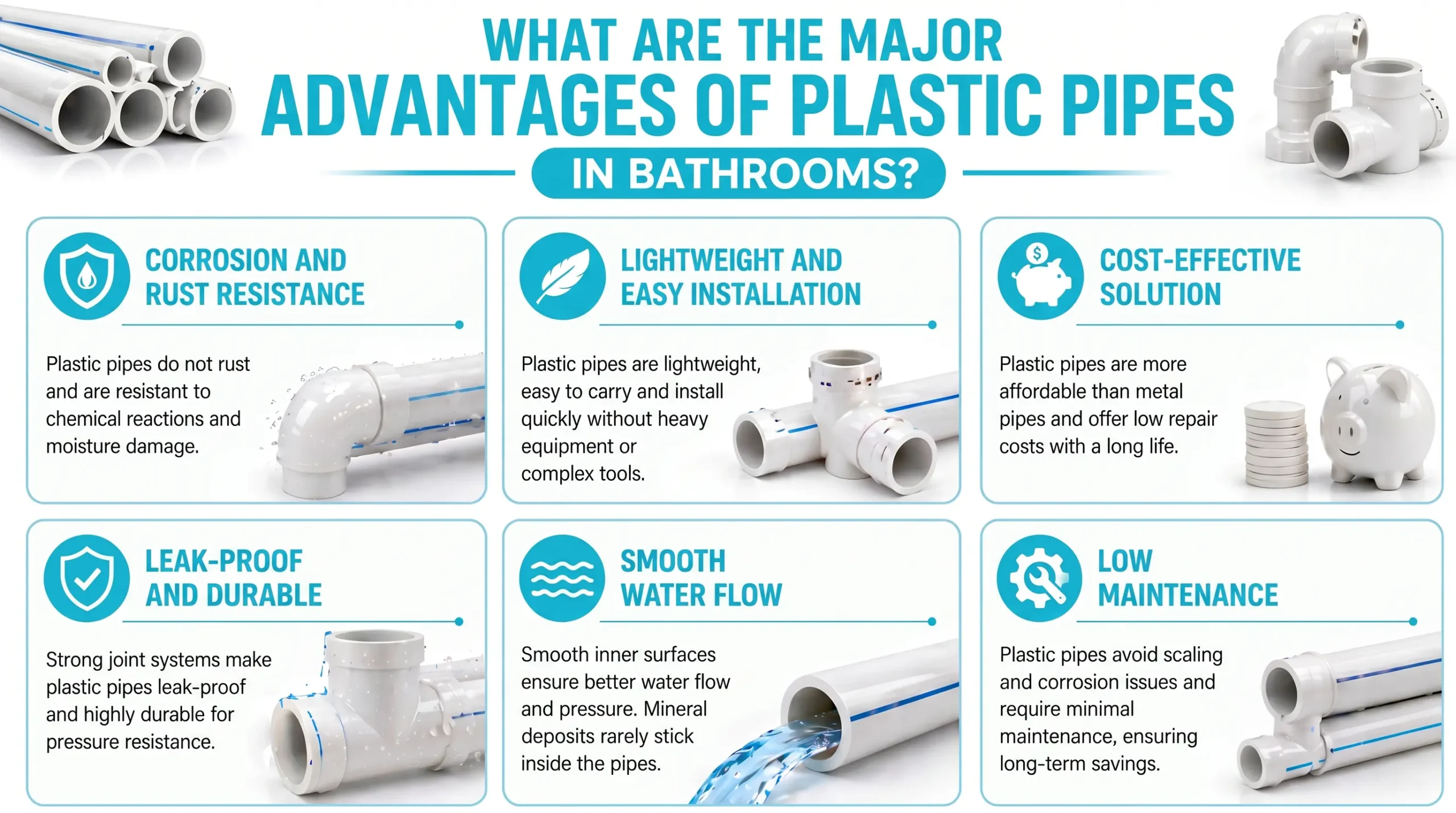 What Are the Major Advantages of Plastic Pipes in Bathrooms? 