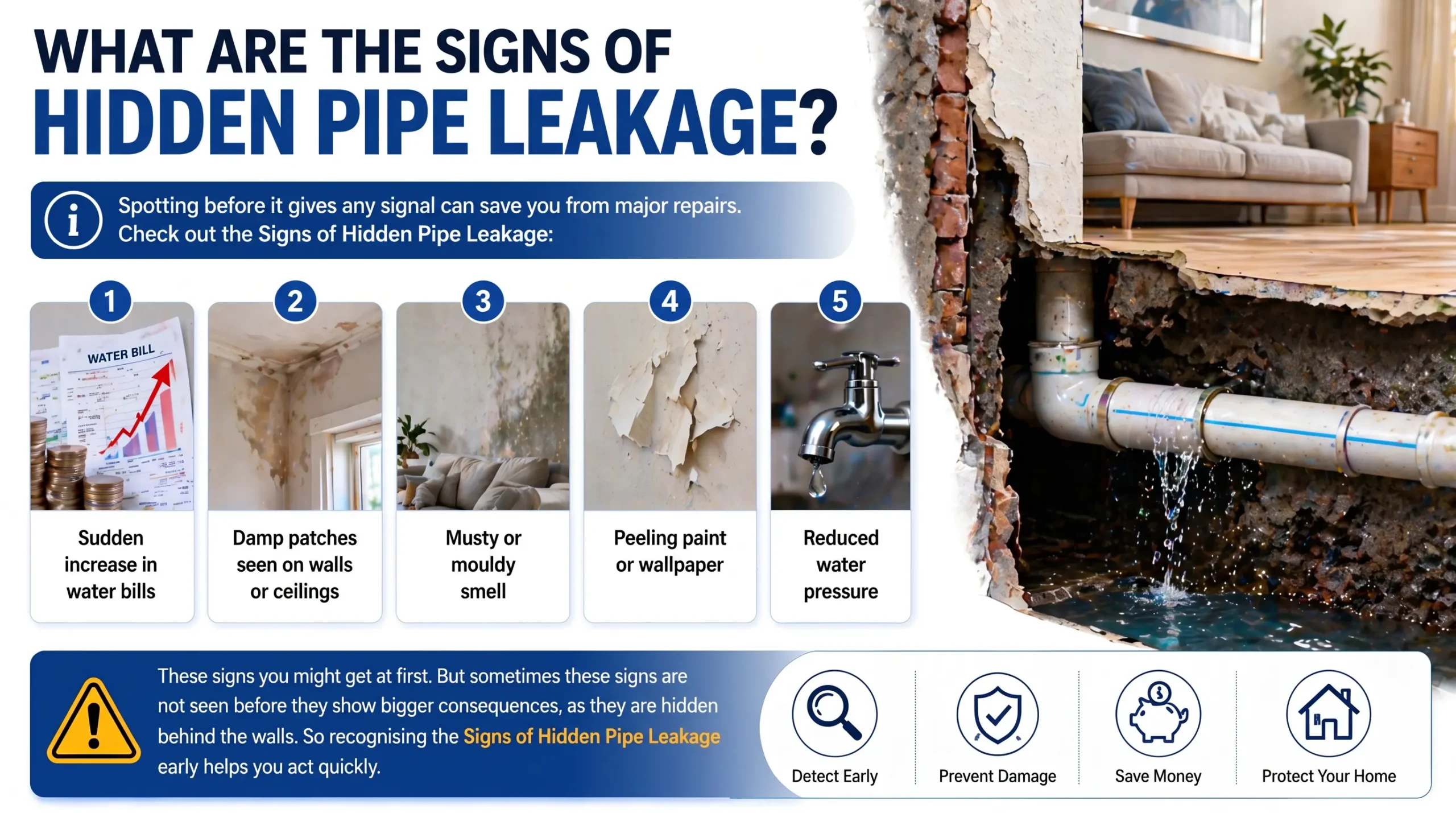 What Are the Signs of Hidden Pipe Leakage 