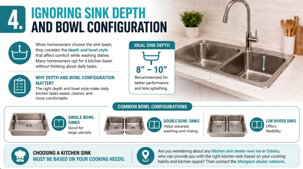 Ignoring Sink Depth and Bowl Configuration