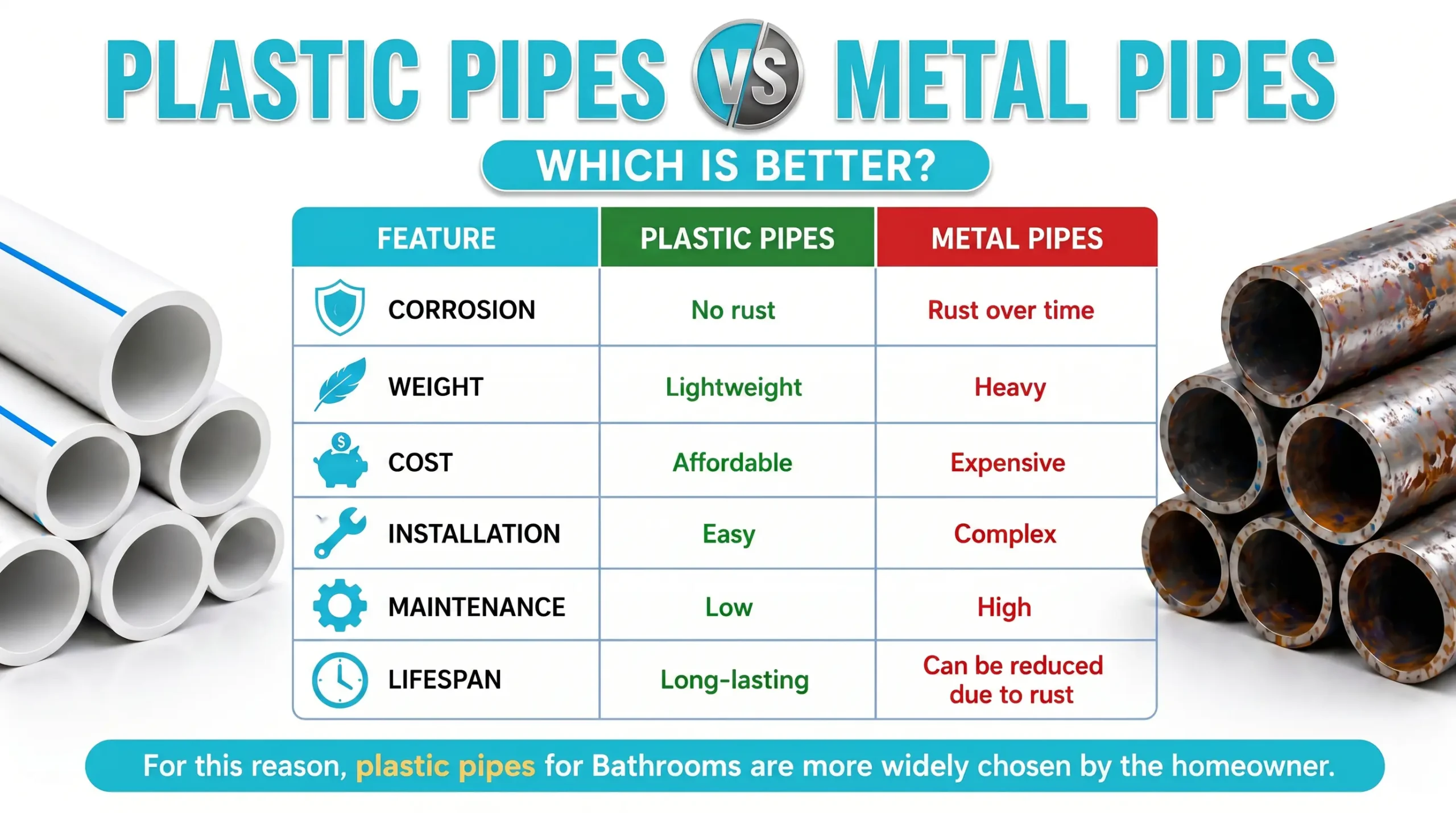 Plastic Pipes vs Metal Pipes – Which is Better?