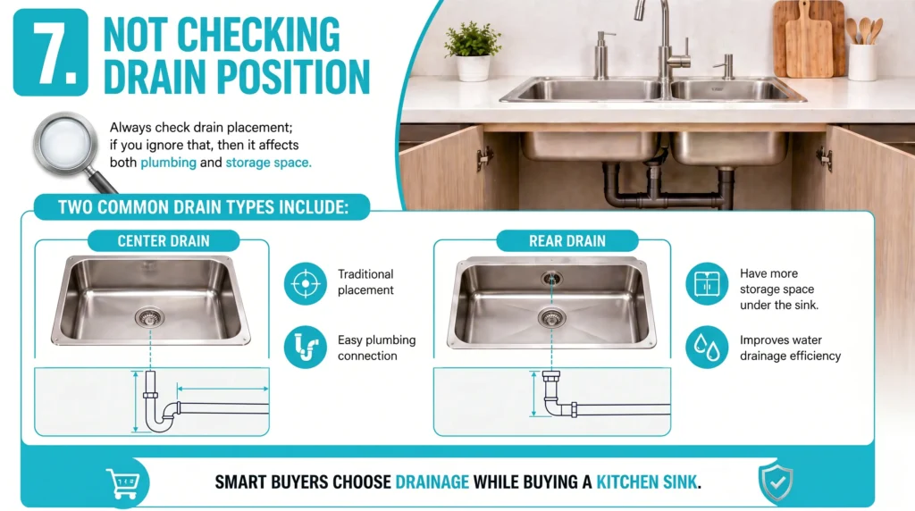 Not Checking Drain Position