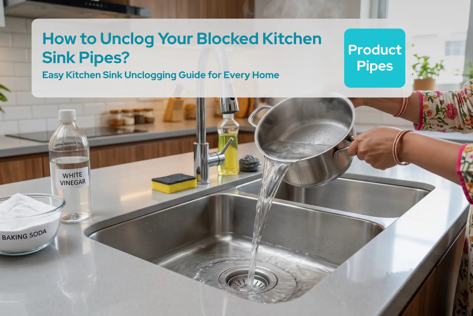 How to Unclog Your Blocked Kitchen Sink Pipes? Follow this Simple Guide.