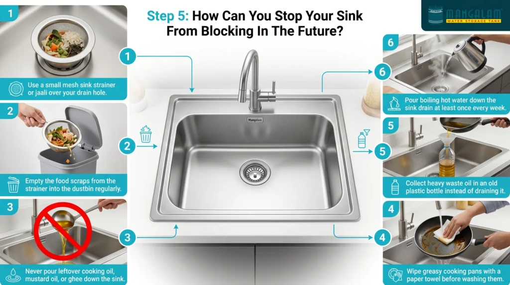 Step 5: How Can You Stop Your Sink From Blocking In The Future?