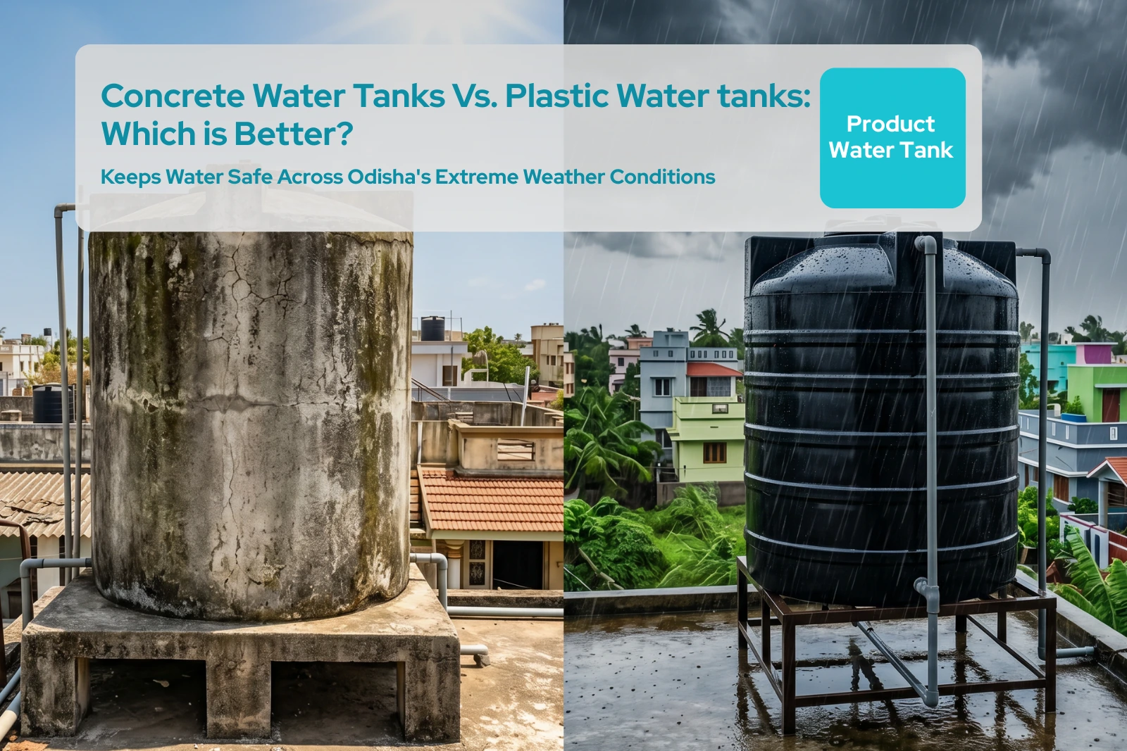 Concrete Water Tanks Vs. Plastic Water tanks: Which is Better? A Comparative Analysis for Odisha’s Climate