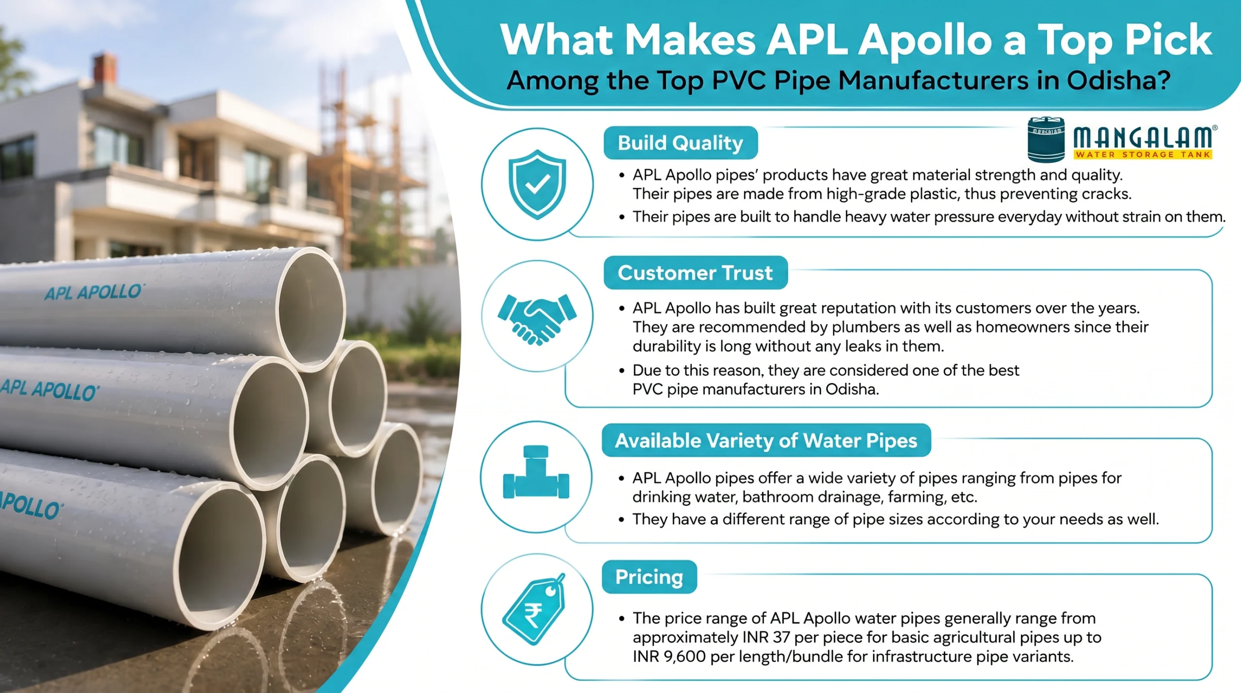 What Makes APL Apollo a Top Pick Among the Top PVC Pipe Manufacturers in Odisha?