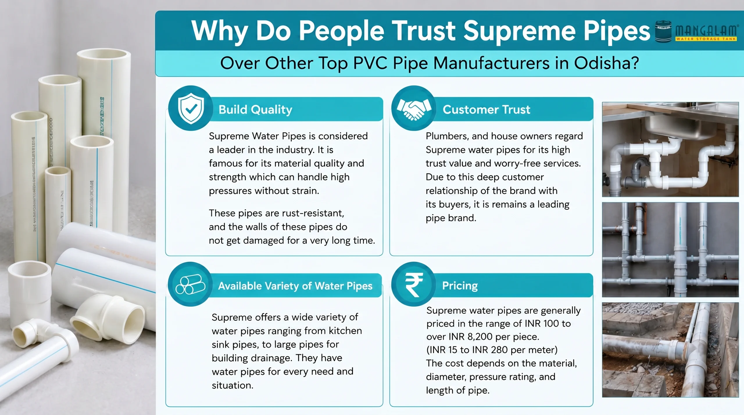 Why Do People Trust Supreme Pipes Over Other Top PVC Pipe Manufacturers in Odisha?
