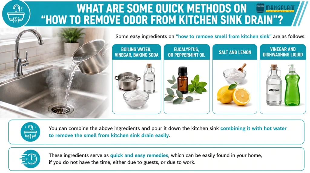 What are Some Quick Methods on “How to Remove Odor from Kitchen Sink Drain”?