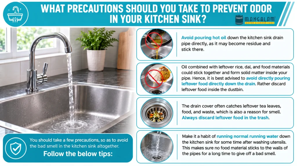 What Precautions Should You Take to Prevent Odor in Your Kitchen Sink?