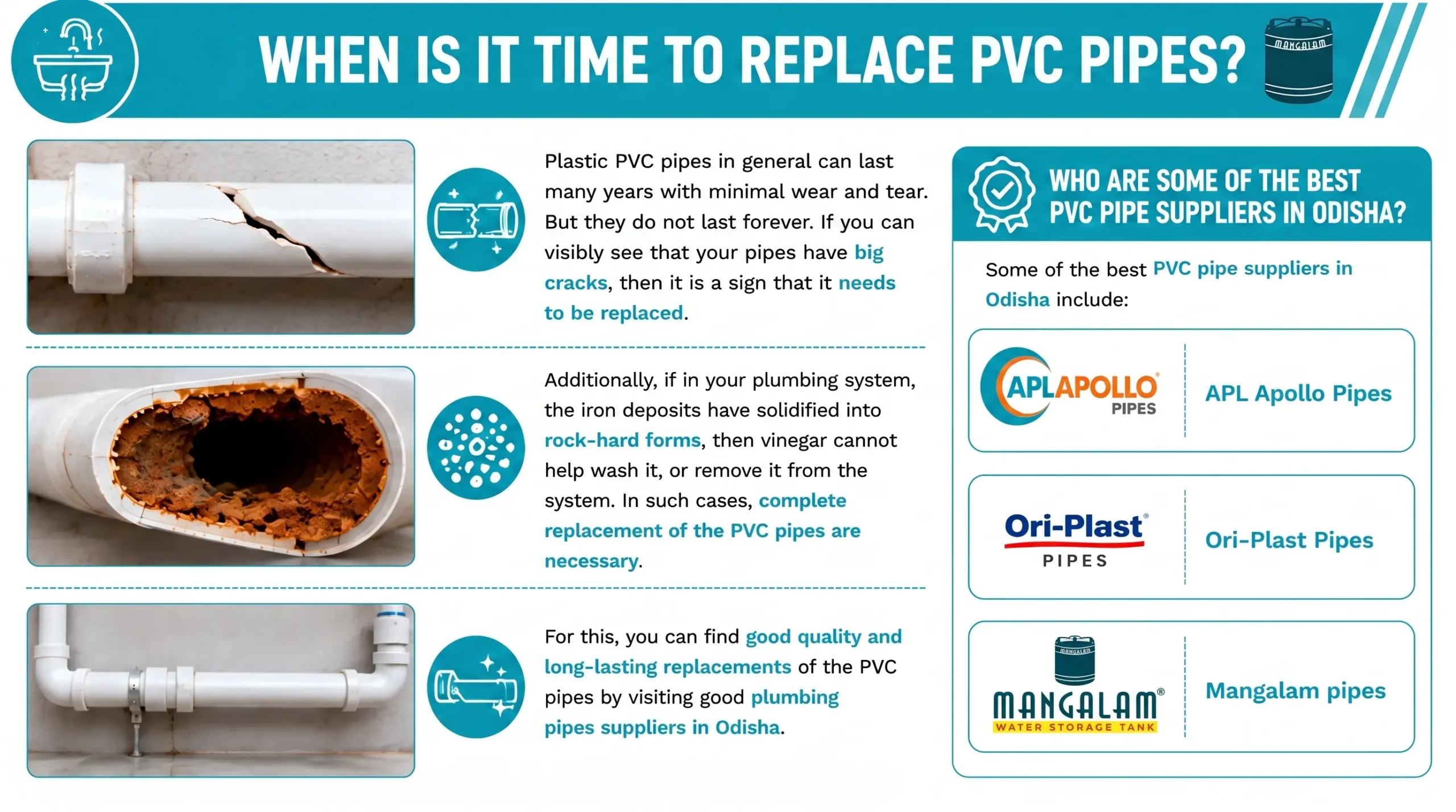 When is it time to replace PVC pipes?