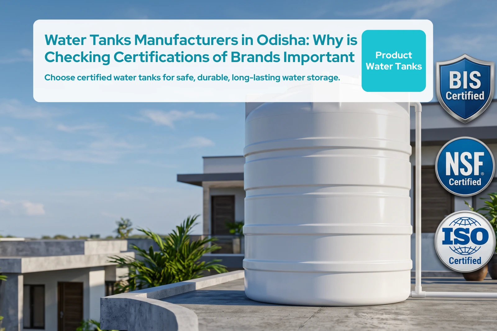 Water Tanks Manufacturers in Odisha: Why is Checking Certifications of Brands Important?